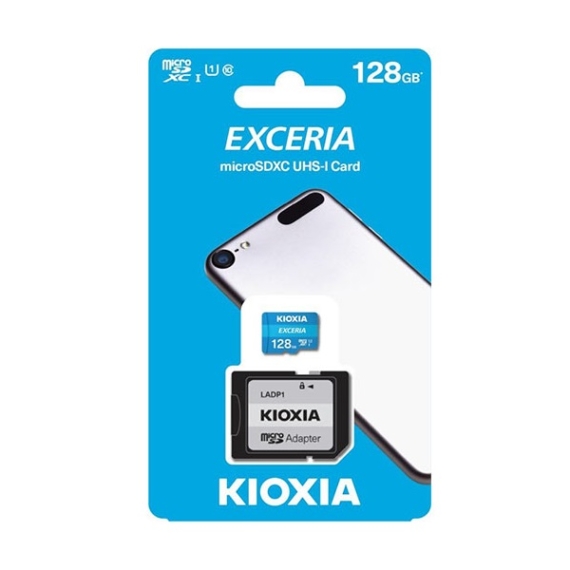 KIOXIA Memóriakártya SDXC 128GB CL10 UHS-I + adapter (TOSHIBA)