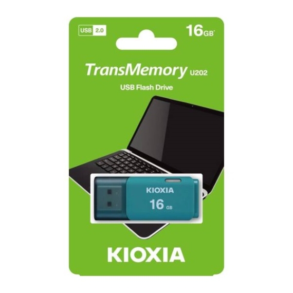 KIOXIA Pendrive 16GB, Hayabusa USB 2.0, Kék (TOSHIBA)