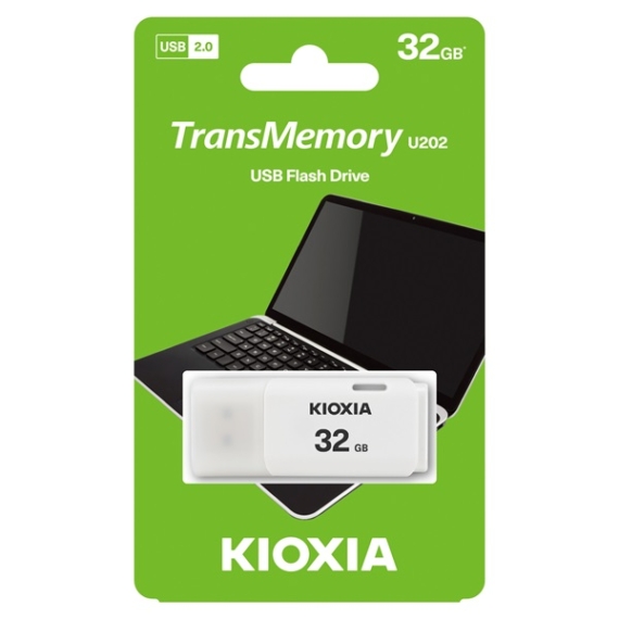 KIOXIA Pendrive 32GB, Hayabusa USB 2.0, Fehér (TOSHIBA)