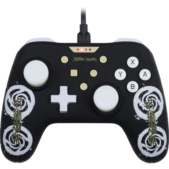 KONIX - JUJUTSU KAISEN Nintendo Switch/PC Vezetékes kontroller, Fekete mintás