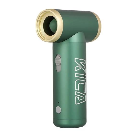 KICA JetFan2 vez. nélküli univerzális légfúvóka, USB, LED kijelző, 101000 ford./perc, 72 km / óra,  4,5 óra, zöld