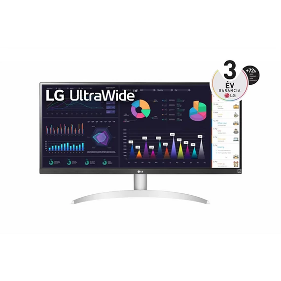 LG IPS monitor 29" 29WQ600-W, 2560x1080, 21:9, 250cd/m2, 1ms, HDMI/DisplayPort/USB-C, hangszóró