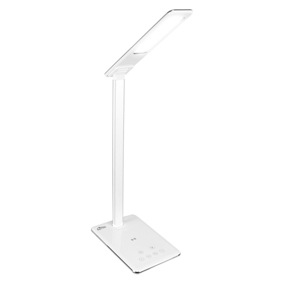 MEDIA-TECH Asztali Lámpa Vezeték Nélküli QI töltővel, fehér