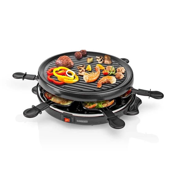 MELISSA raclette - gourmet - grill sütő, 6 személyes, 800 W | O 29 cm | Tapadásmentes bevonat