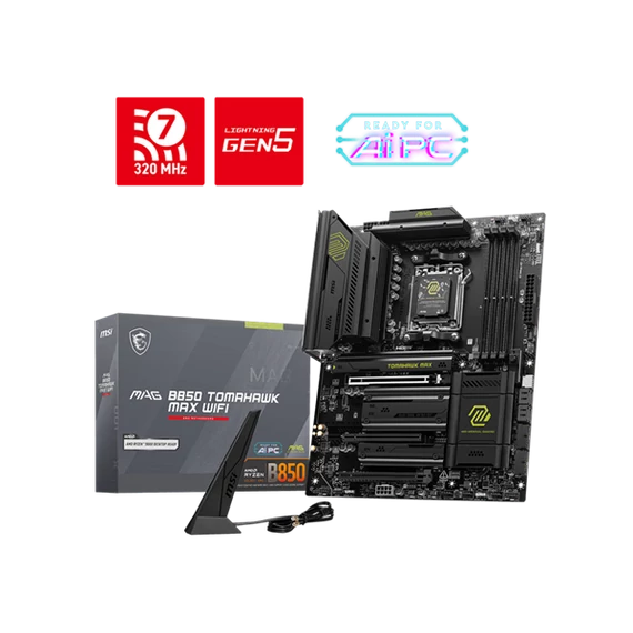 MSI Alaplap AM5 MAG B850 TOMAHAWK WIFI AMD B850, ATX