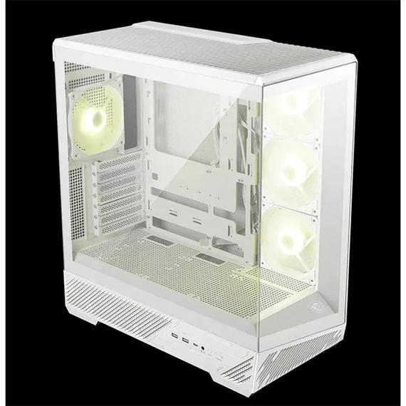 MSI Ház ATX PANO 130R PZ, 4xARGB ventilátor, Tápegység nélkül, üvegfalú, fekete