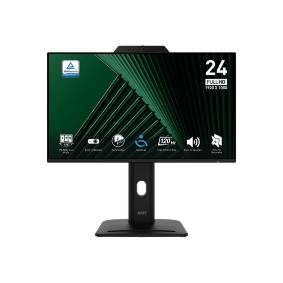 MSI Monitor Business PRO MP242PMG 23,8" FHD 1920x1080, IPS, 16:9, 120Hz, 1500:1, 1ms, DP, HDMI, VGA, Webcam, Black