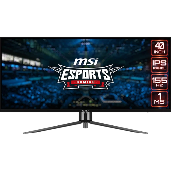 MSI Monitor GAMING MAG401QR 40" WQHD, 3440x1440, 155Hz IPS 21:9, 1000:1 CR, 400cd/m2, 1 ms, 2x HDMI, DP, USB-C, Black