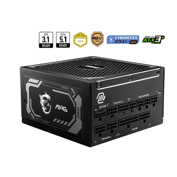MSI Tápegység 1250W 80+ Gold moduláris, Gen 5.0