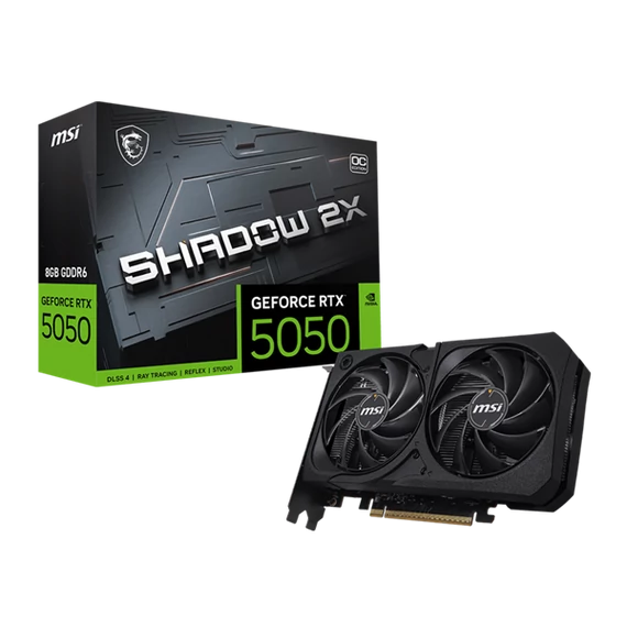 MSI Videokártya PCI-Ex16x nVIDIA RTX 5050 SHADOW 2X 8GB DDR6 OC BULK