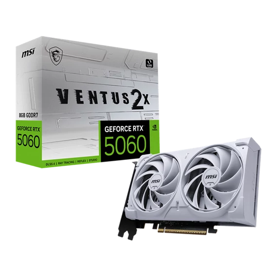 MSI Videokártya PCI-Ex16x nVIDIA RTX 5060 VENTUS 2X 8GB DDR7 OC WHITE