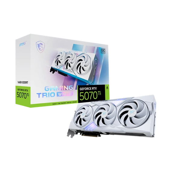 MSI Videokártya PCI-Ex16x nVIDIA RTX 5070 Ti GAMING TRIO 16GB DDR7 OC WHITE