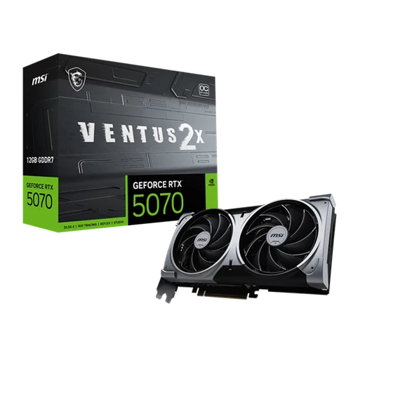 MSI Videokártya PCI-Ex16x nVIDIA RTX 5070 VENTUS 2X 12GB DDR7 OC