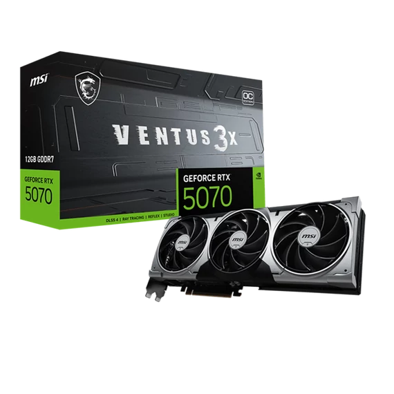 MSI Videokártya PCI-Ex16x nVIDIA RTX 5070 VENTUS 3X 12GB DDR7 OC