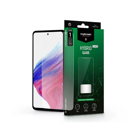 MYSCREEN PROTECTOR SAMSUNG A525F GALAXY A52/A52 5G/A52S/A53 RUGALMAS ÜVEG KÉPERNYŐVÉDŐ FÓLIA - TRANSPARENT