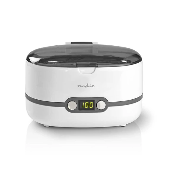 Nedis JECL110WT ultrahangos ékszertisztító, 180W, LED kijelző, időzítő funkció, rozsdamentes acél tartály