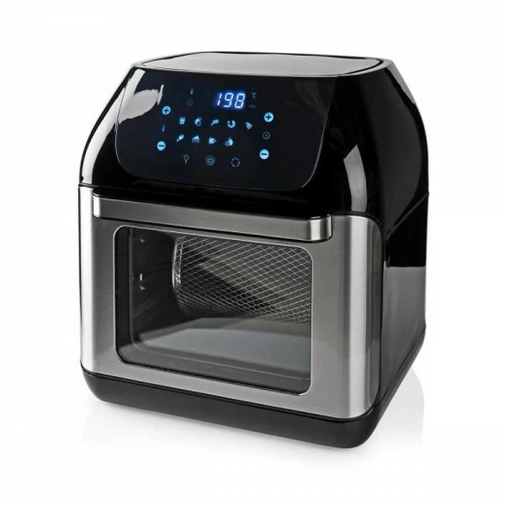 Nedis KAAFO300EBK forrólevegős sütő, űrtartalom: 12 L, időzítő: 60 perc, digitális, teljesítmény: 1500W, 9 programos