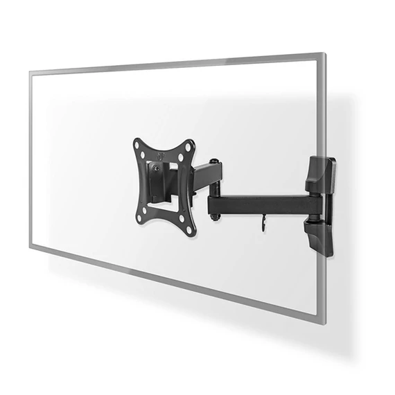 Nedis TVWM1510BK 13"-27"  LCD Tv / monitor fali tartókonzol, maximum 15 kg, forgatható, dönthető, fekete