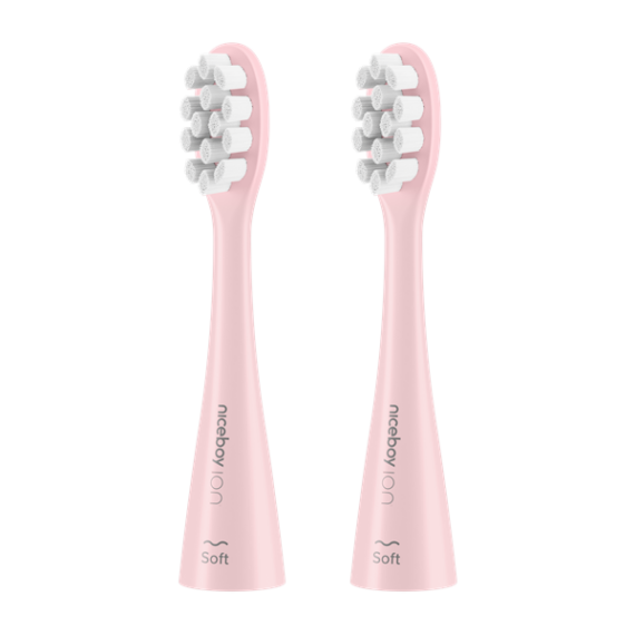 NICEBOY ION Sonic toothbrush heads 2 pcs Soft, pink