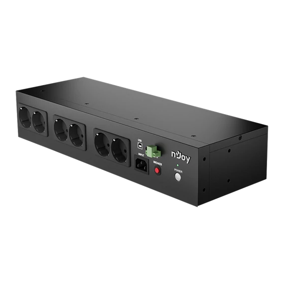 NJOY Szünetmentes Theron 800, 800VA, 480W, Line-Interactive, rack (2U) 8xSchuko