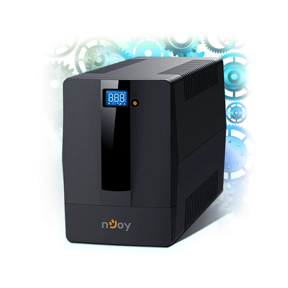 NJOY Szünetmentes + AVR Horus Plus 2000, 2000VA, 1200W, Line-Interactive, LCD Touch display