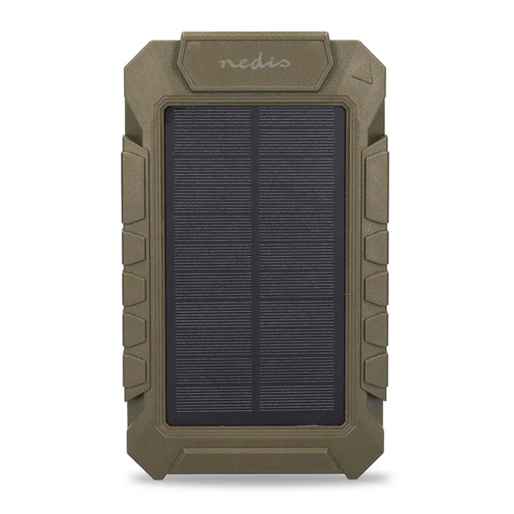 Nedis 8000mAh powerbank beépített napelem panellal, vadkamerákhoz, 5V, 6V, 12V, IPX56, WCPBK80GN