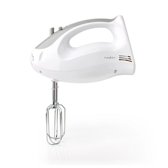 Nedis KAHM100CWT kézi mixer, 200 W, 5 sebességfokozat, turbófunkció, 2 dagasztóhorog / 2 habverő
