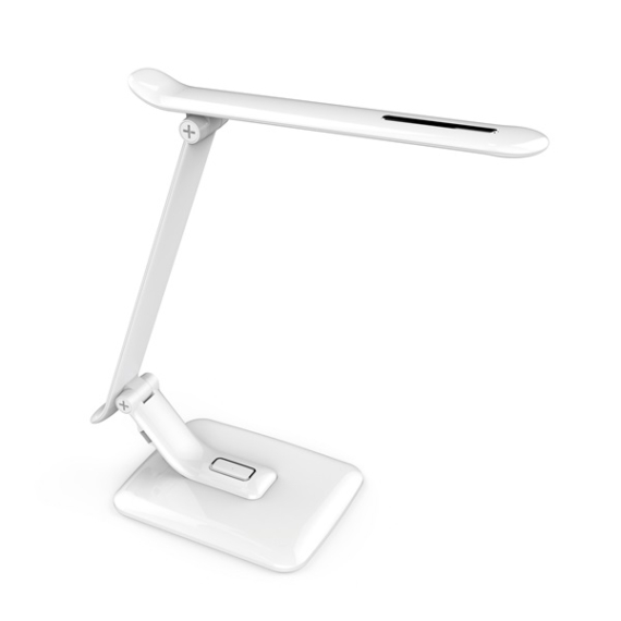 PLATINET Asztali lámpa 12W + asztali USB töltő - fehér