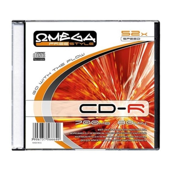 OMEGA-FREESTYLE CD lemez CD-R80 52x Slim tok