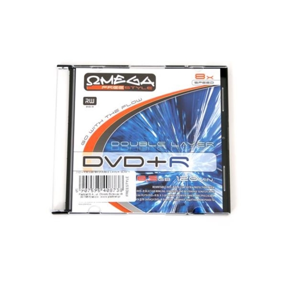 OMEGA-FREESTYLE DVD lemez +R DL 8.5GB 8x Slim tok