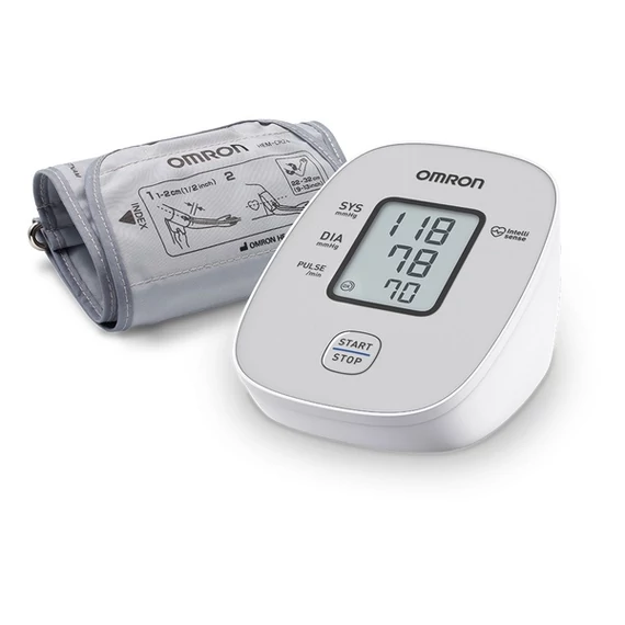 OMRON M2 Basic Intellisense automata, felkaros, vérnyomásmérő, szabálytalan szívritmuszavar érzékelés