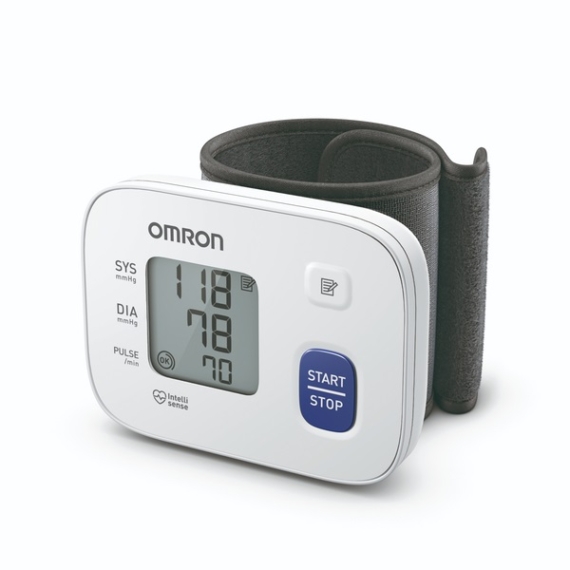 OMRON RS1 Intellisene csuklós vérnyomásmérő,  5 év garancia nagyméretű LCD kijelző, szabálytalan szívritmus zavar jelzés