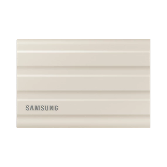 SAMSUNG Hordozható SSD T7 Shield, USB 3.2 Gen.2 (10Gbps), 2TB, Bézs