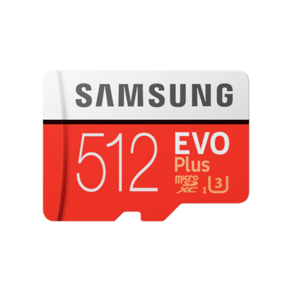 SAMSUNG Memóriakártya, EVO Plus microSD kártya (2020) 512GB, CLASS 10, UHS-1 Grade3, + Adapter, R100/W90