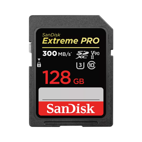 SANDISK 121506, SDXC EXTREME PRO KÁRTYA 128GB, 300MB/s, UHS-II, CL10 10, U3, V90