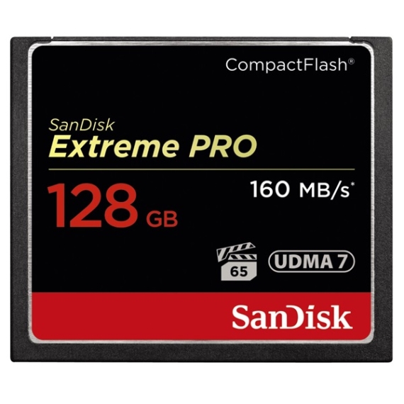 SANDISK Memóriakártya 123845, CF EXTREME PRO KÁRTYA 128GB, 160MB/S