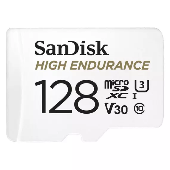 SANDISK 183567, MICRO SDXC KÁRTYA HIGH ENDURANCE 128GB, 100 MB/S, C10, U3, V30