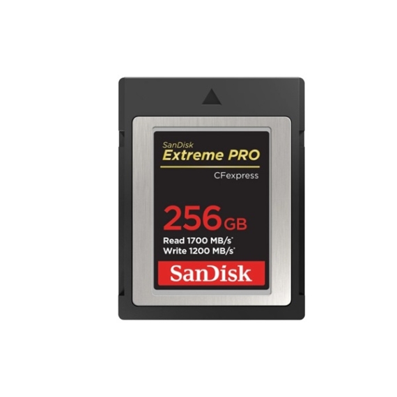SANDISK 186486, CFEXPRESS EXTREME PRO® KÁRTYA 256GB, Type B, 1700MB/s, 1200MB/s,
