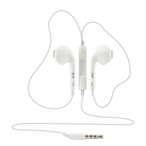 SBOX Füllhallgató, EARPHONES + MICROPHONE, White