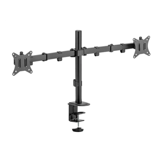SBOX LCD-352/2-2, DESKTOP MOUNT (2 képernyős rögzítőkar), (17-32", max. 9 kg/monitor, max.VESA: 100x100 mm)