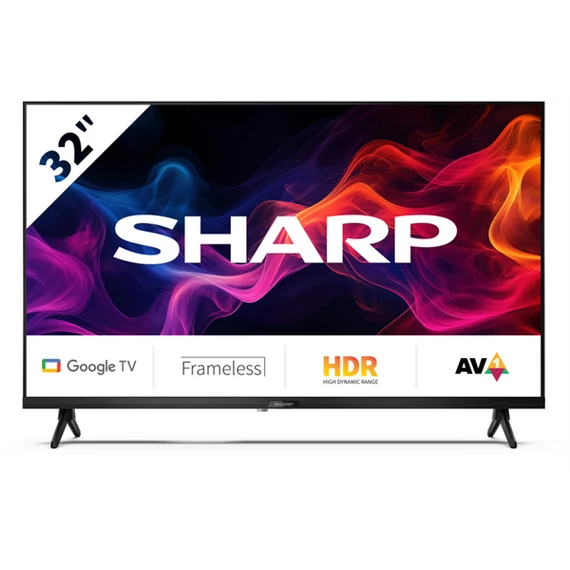 SHARP 32GF2265E 32"/80cm HD Ready Google TV, 1366x768, 2xHDMI/2xUSB