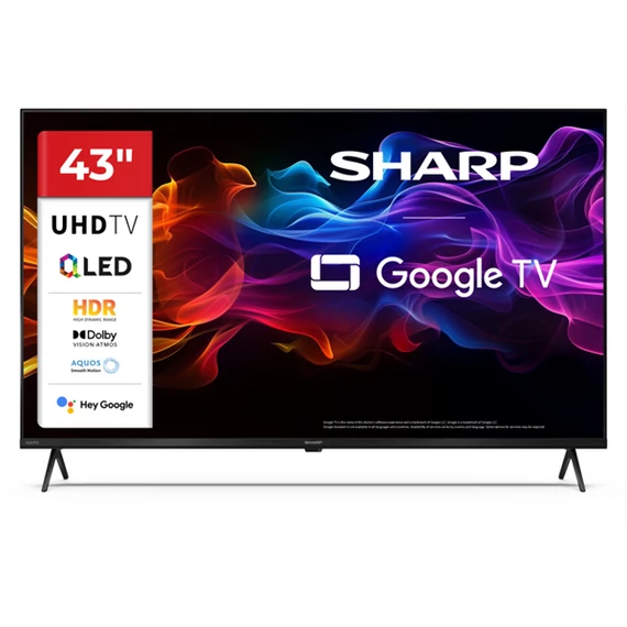 SHARP 43HP5265E 43"/108cm 4K Ultra HD QLED Google TV, 3840x2160, 4xHDMI/2xUSB