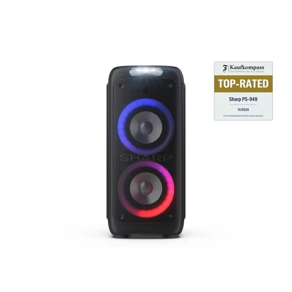 SHARP PS-949 hordozható Party hangszóró, USB/AUX