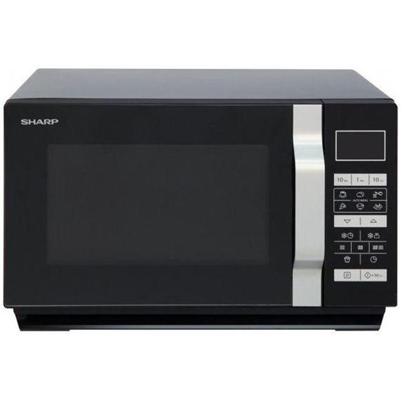 SHARP R760BK grilles mikrohullámú sütő, 23, mikro: 900W, guartz grill:1000W,  11 teljesítmény, 14 program