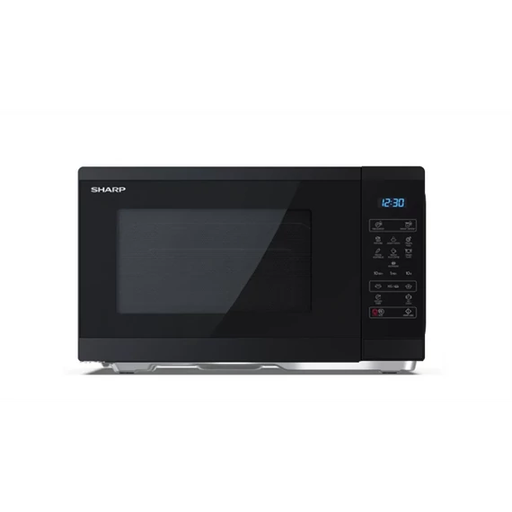 SHARP YC-MS252AE-B 25L, digitális mikrohullámú sütő, 900W, teljesítményfokozatok: 11, Eco funkció, Fekete