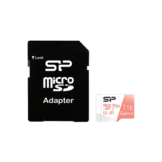 SILICON POWER Memóriakártya MicroSDXC 1TB CL10 UHS-I U3 V30 + adapter, Superior