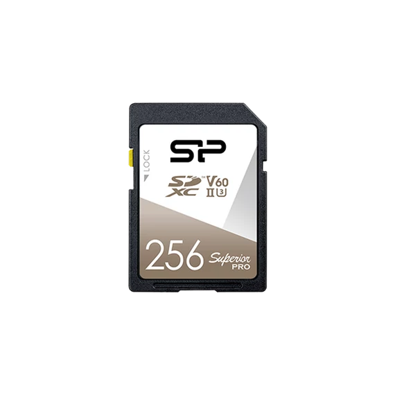 SILICON POWER Memóriakártya MicroSDXC 256GB CL10 UHS-2 U3 V60, Superior Pro 4K