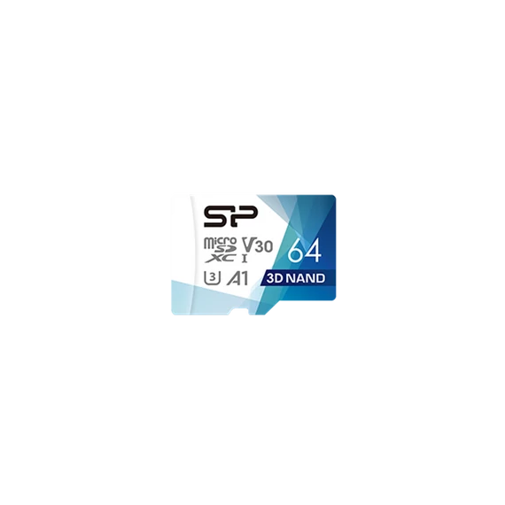 SILICON POWER Memóriakártya MicroSDXC 64GB CL10 UHS-I U3 V30 + adapter, Superior Pro 4K UHD