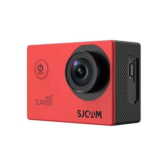 SJCAM Action Camera SJ4000 WiFi, Red,  4K, 30m, 12 MP, vízálló tokkal, LCD kijelző 2.0, időzítő funkció, lassítás