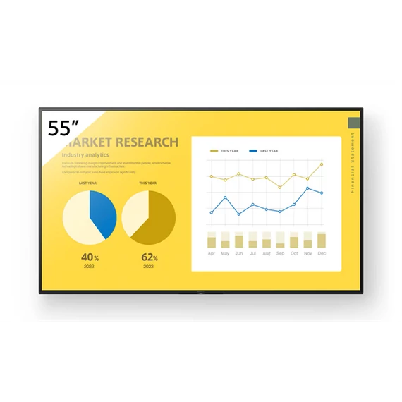 SONY Bravia 16/7 FW-55EZ20L 55" professzionális LCD kijelző, Android TV, 3840x2160, 16:9, 350 cd/m2, 3xHDMI/2xUSB/WIFI